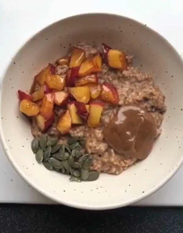 Caramelised apple oatmeal recipe