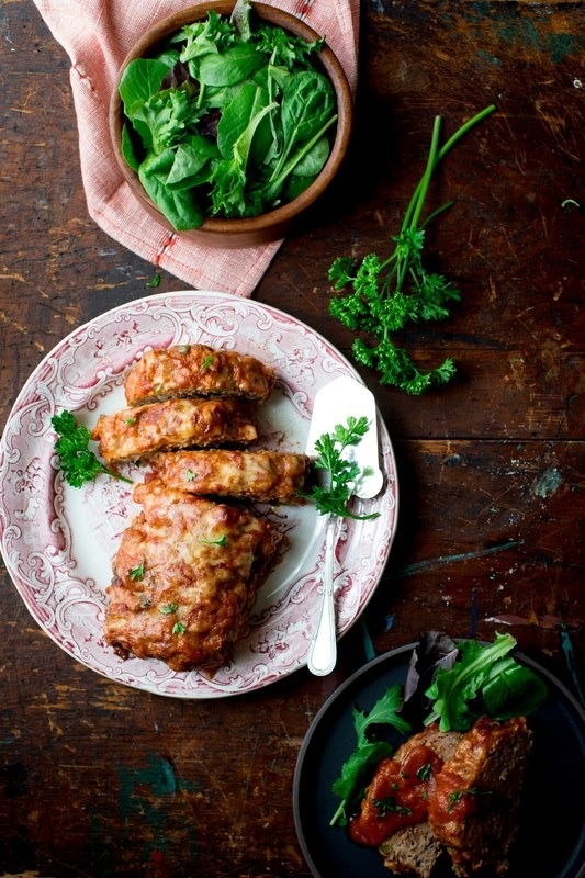 Meatloaf with Marinara and Cheddar