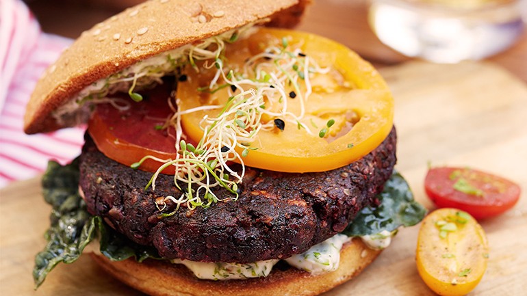 Image of Lentil Beet Burgers Recipe