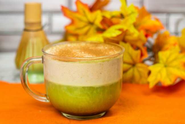 Image of Spiced Matcha Latte with Pumpkin Cream