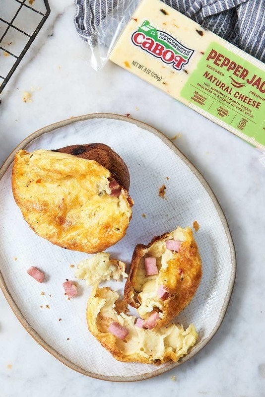Image of Pepper Jack and Ham Popovers