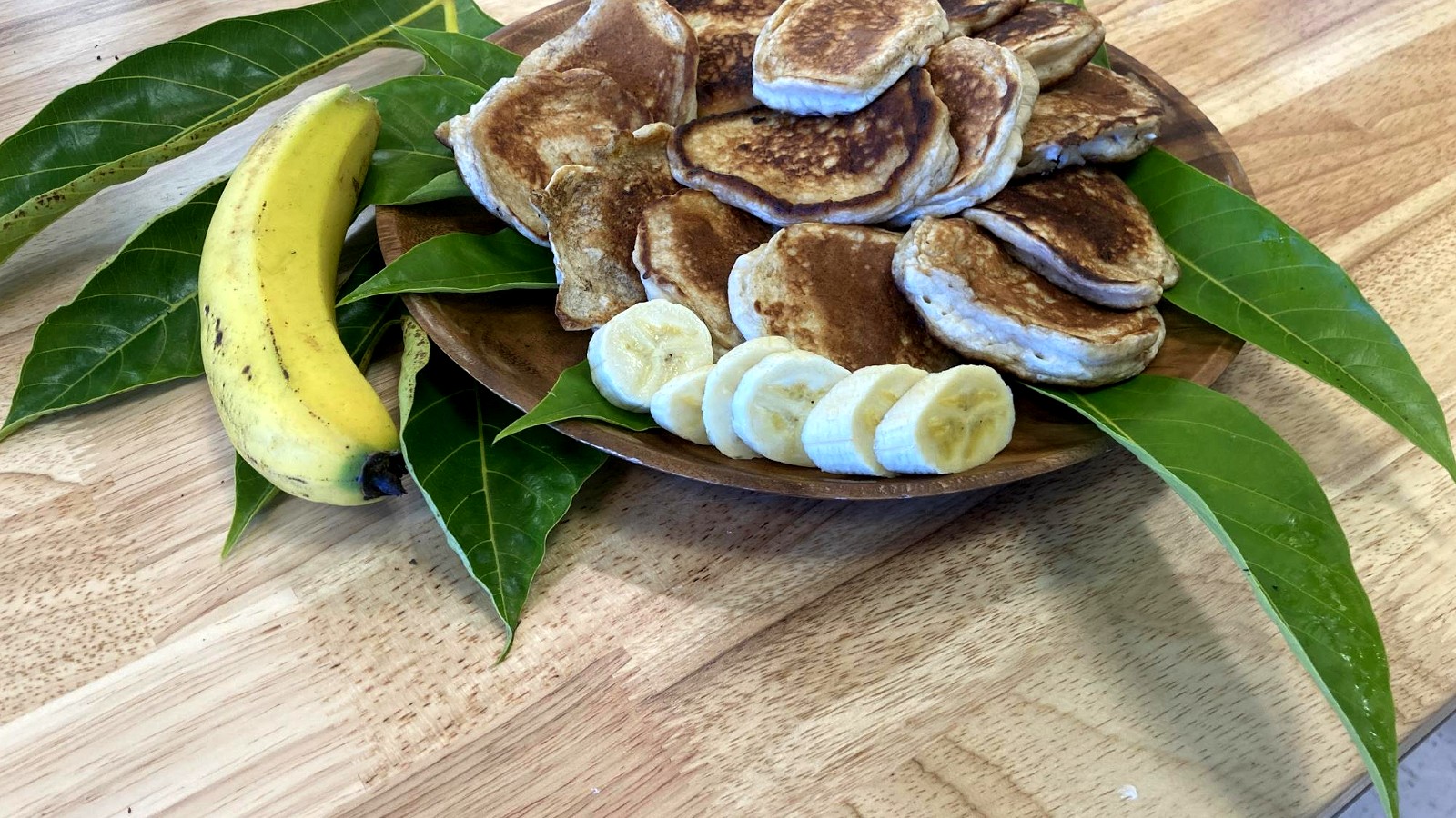 Image of Gluten-Free ʻUlu and Maiʻa Pancakes