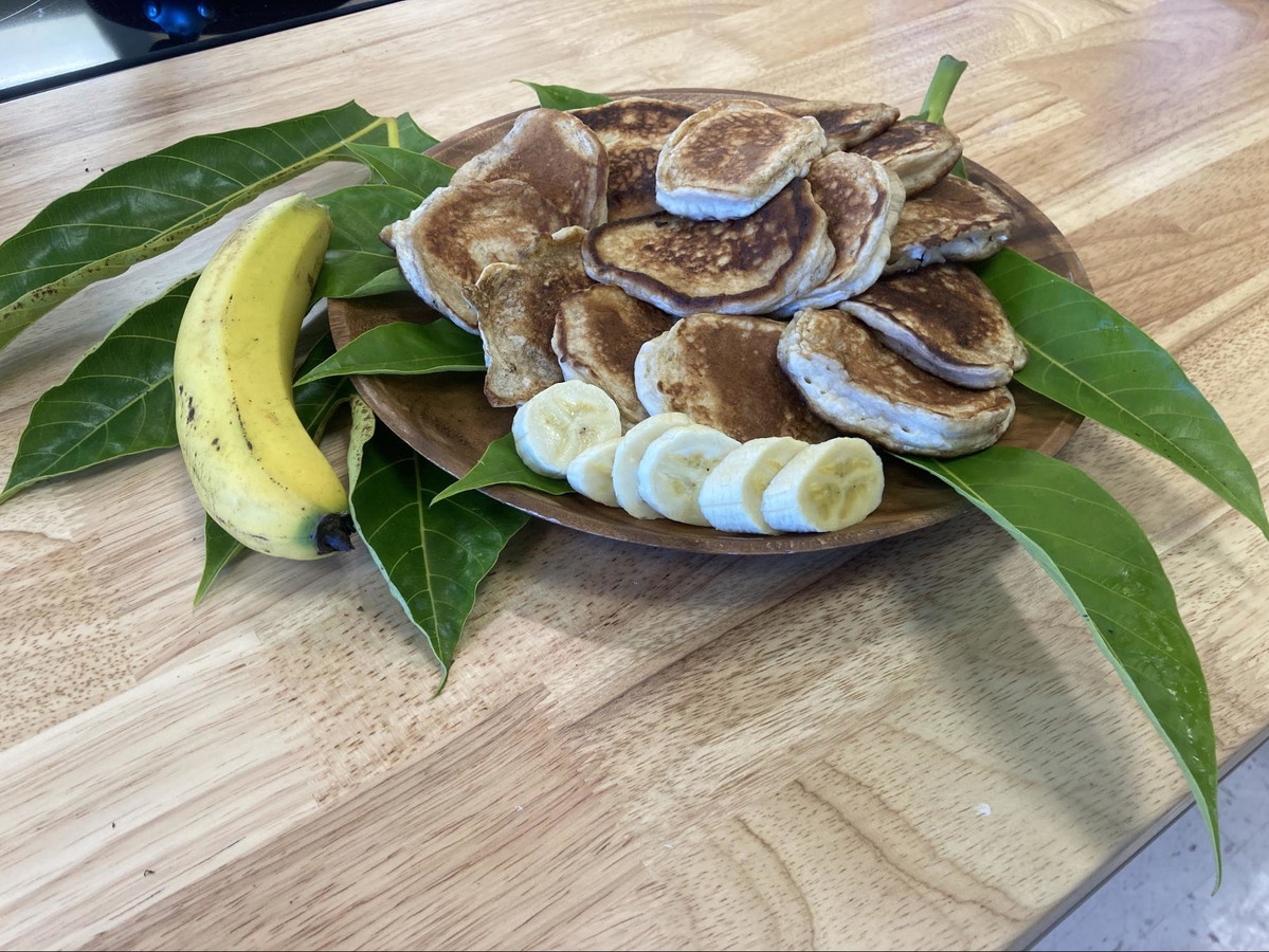 Gluten-Free ʻUlu and Maiʻa Pancakes