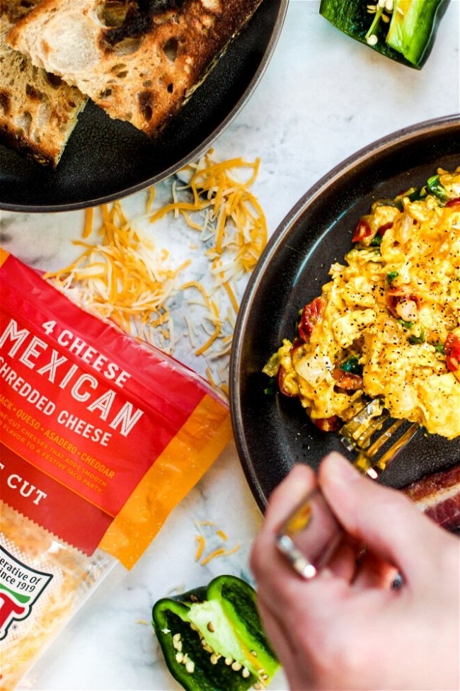 Image of Perfect Cheesy Mexican Scrambled Eggs