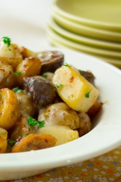 Image of Potato, Apple and Sausage Bake