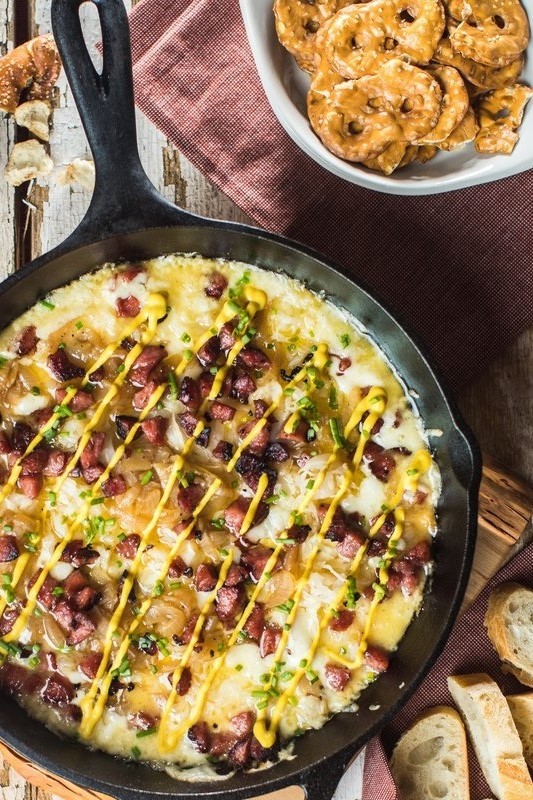 Image of Queso Fundido with Sausage & Caramelized Onions