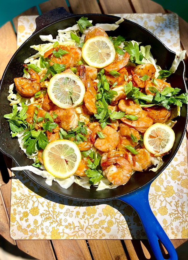 Image of Zabs St Augustine Style Brown Butter Garlic Shrimp with Cabbage