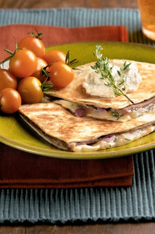 Roast Beef-n-Cheese Quesadillas