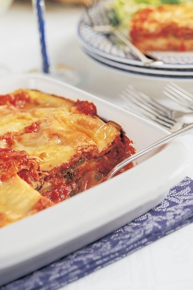 Image of Roasted Vegetable Matzo Lasagna Recipe