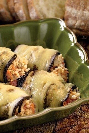 Image of Rolled Stuffed Eggplant with Rice