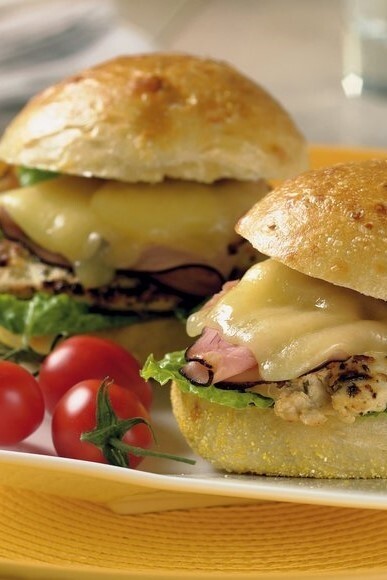Image of Rosemary-Grilled Chicken Sandwiches w/Cheddar & Black Forest Ham