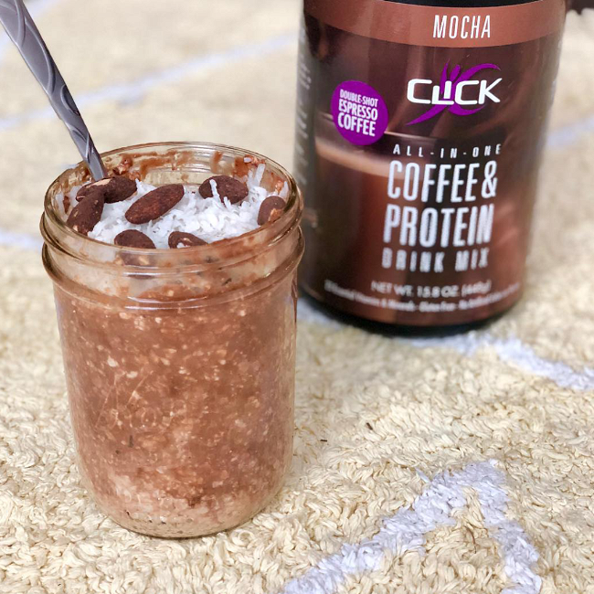 Image of Coffee Protein Recipe: Mocha Overnight Oats with a Double Shot