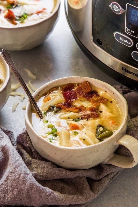 Image of Slow Cooker Spicy Potato Soup