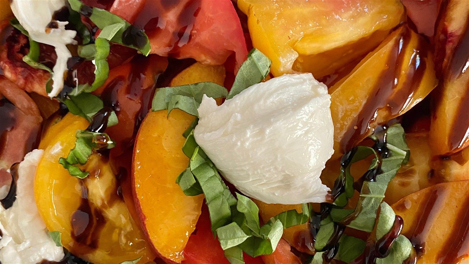 Image of Heirloom Tomato, Peach & Burrata Salad