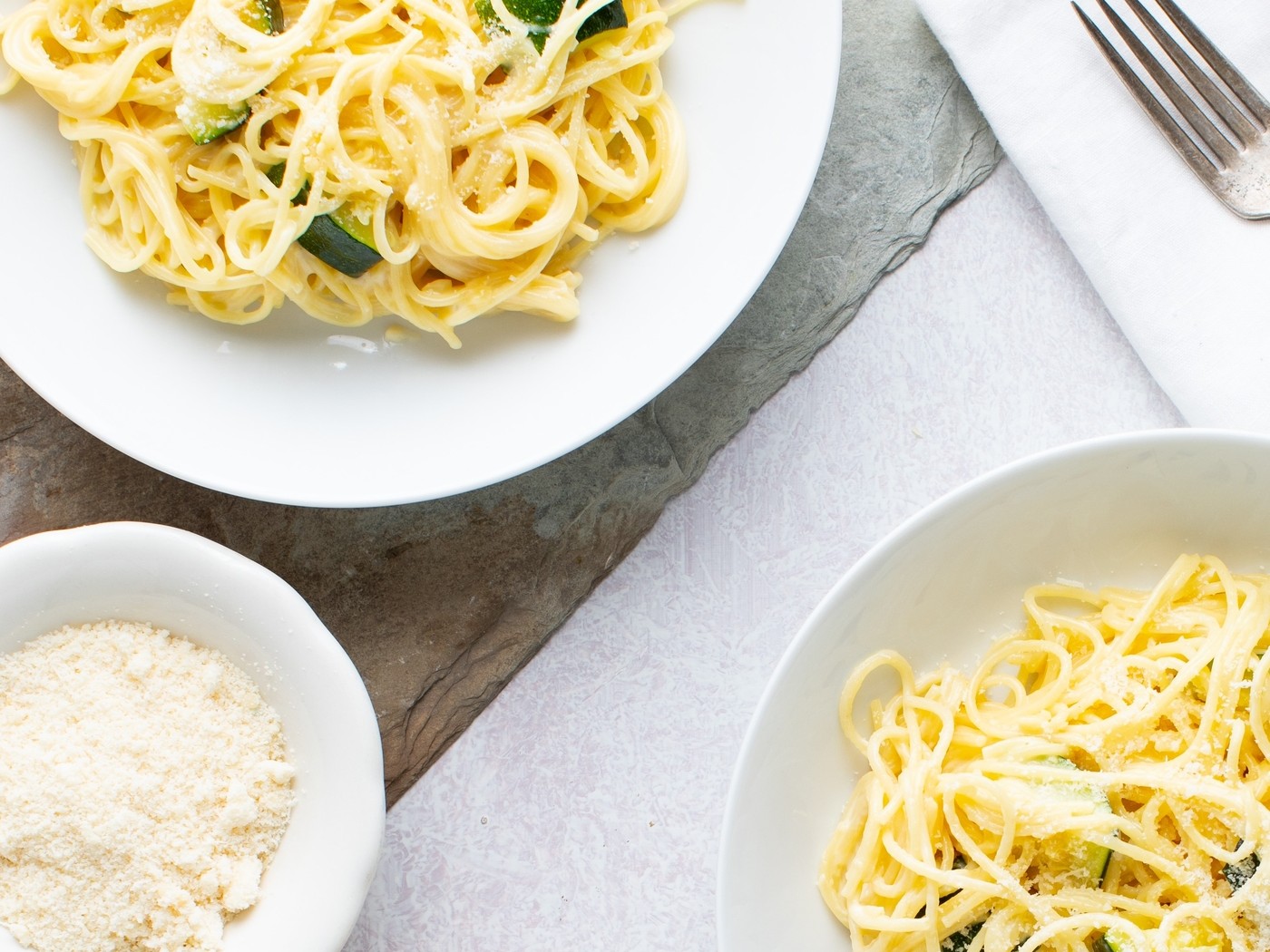 Spaghetti & Zucchini in Creamy Parmesan Sauce – Cabot Creamery