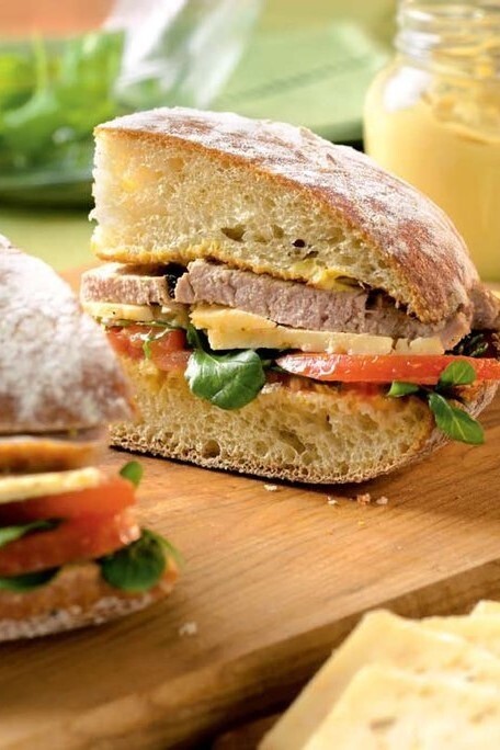 Image of Spicy Grilled Pork Tenderloin-Cheddar Sandwiches