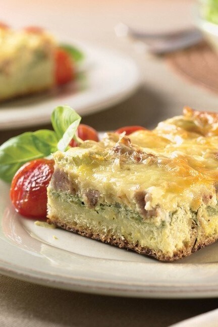 Image of Spinach, Artichoke & Sausage Egg Strata Casserole