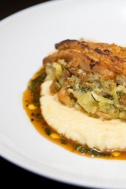 Image of Statler Stuffed Chicken Breasts with Artichoke Hearts, Figs & Cabot Sharp Cheddar