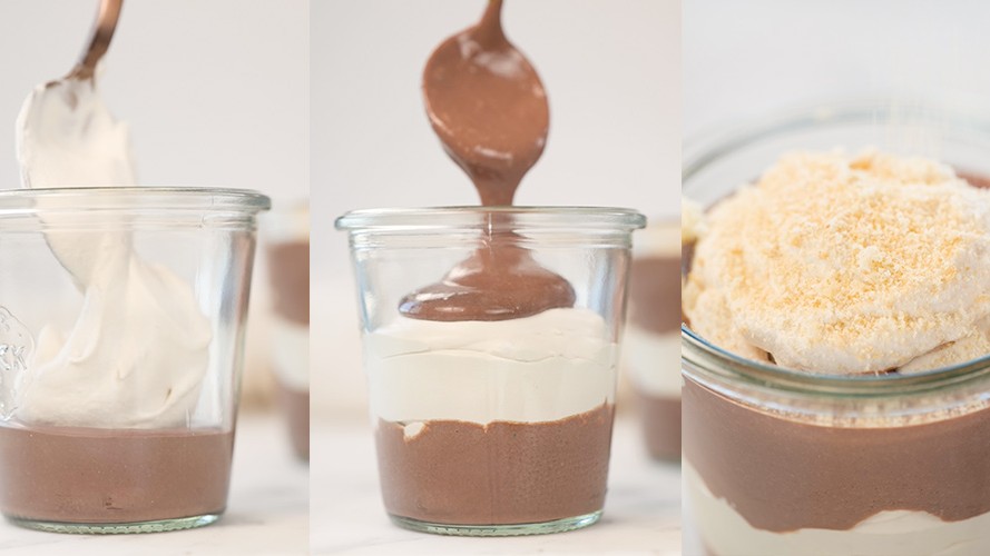 Image of Healthy Protein Tiramisu Cups