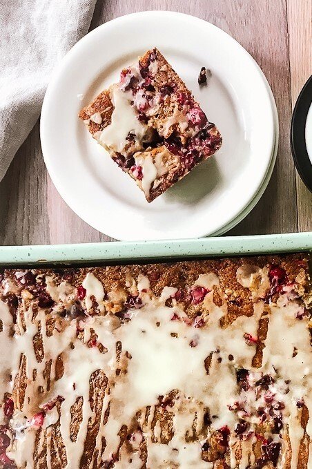 Berry Almond Cake with Greek Yogurt Frosting | Cotter Crunch