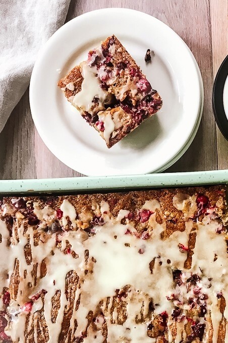 Triple Cream Yogurt Cranberry Coffee Cake