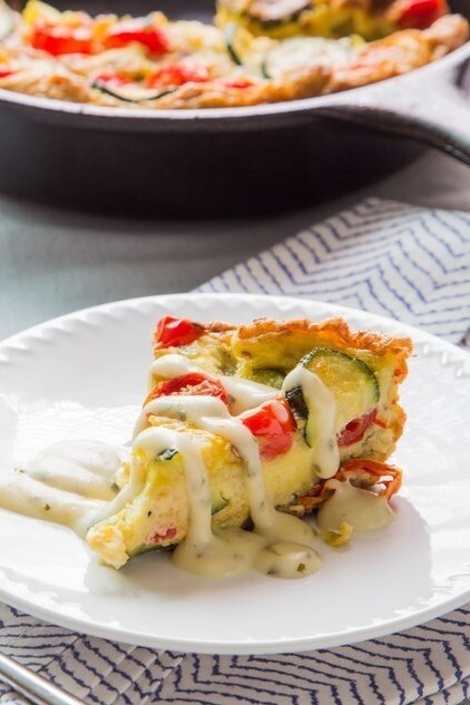 Image of Vegetable Frittata with Alpine Cheddar Sauce