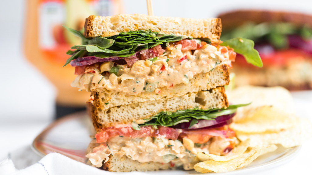 Image of Buffalo Chickpea Salad Sandwich