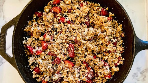 Image of Healthy Berry Crumble (With Elderberry Syrup)