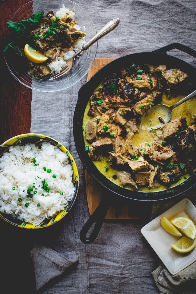 Image of Yogurt Marinated Slow Roasted Pork in Coconut Curry