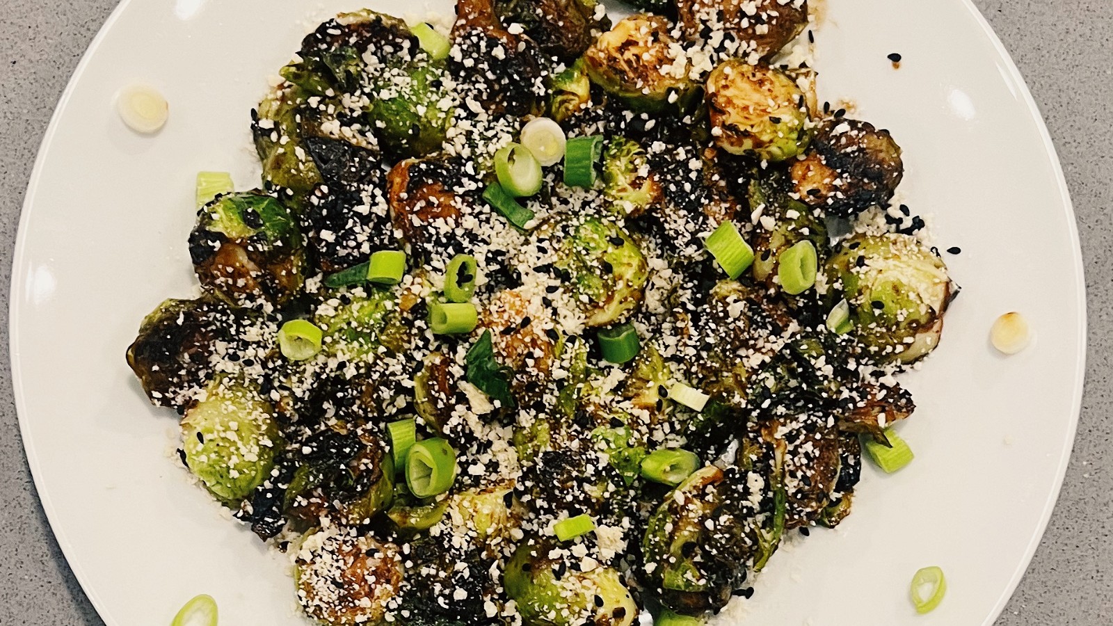 Image of Miso-Sesame Brussel Sprouts with Crispy Panko Topping