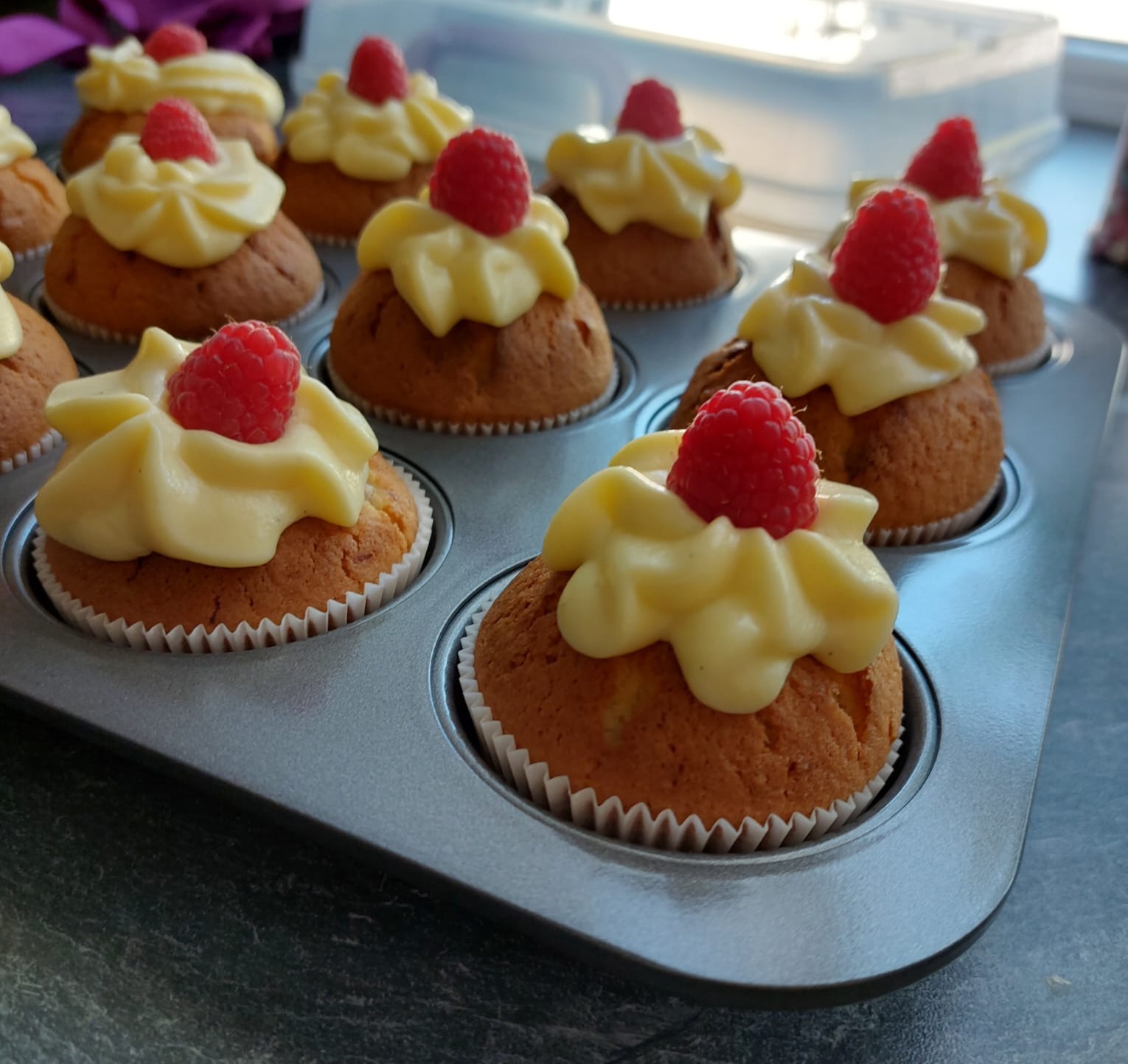 Image of Delicious Raspberry Vanilla Coconut Cupcakes