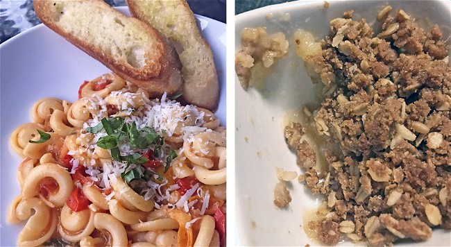 Image of Pasta with Cherry Tomatoes & Apple Crisp