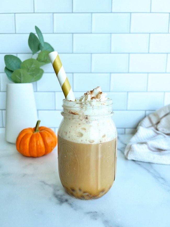 Image of Skinny Pumpkin Spice Latte with Boba
