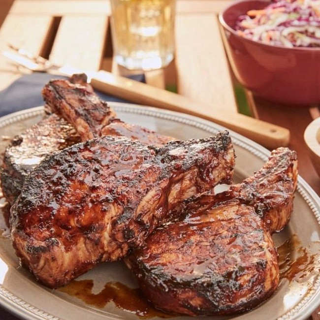 Image of Sweet & Smokey Pork Chops w/ Apple Cider Brine