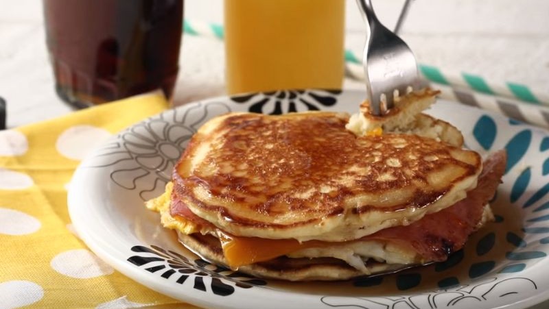 Image of Leftover Pancake Breakfast Sandwich