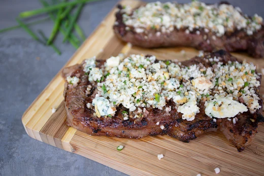 Image of Blue Cheese Crusted Sirloin Steaks