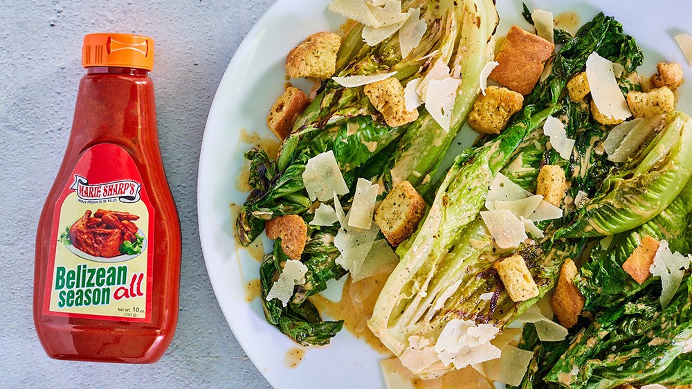 Image of Grilled Romaine with Garlic Toast and Anchovy Aioli