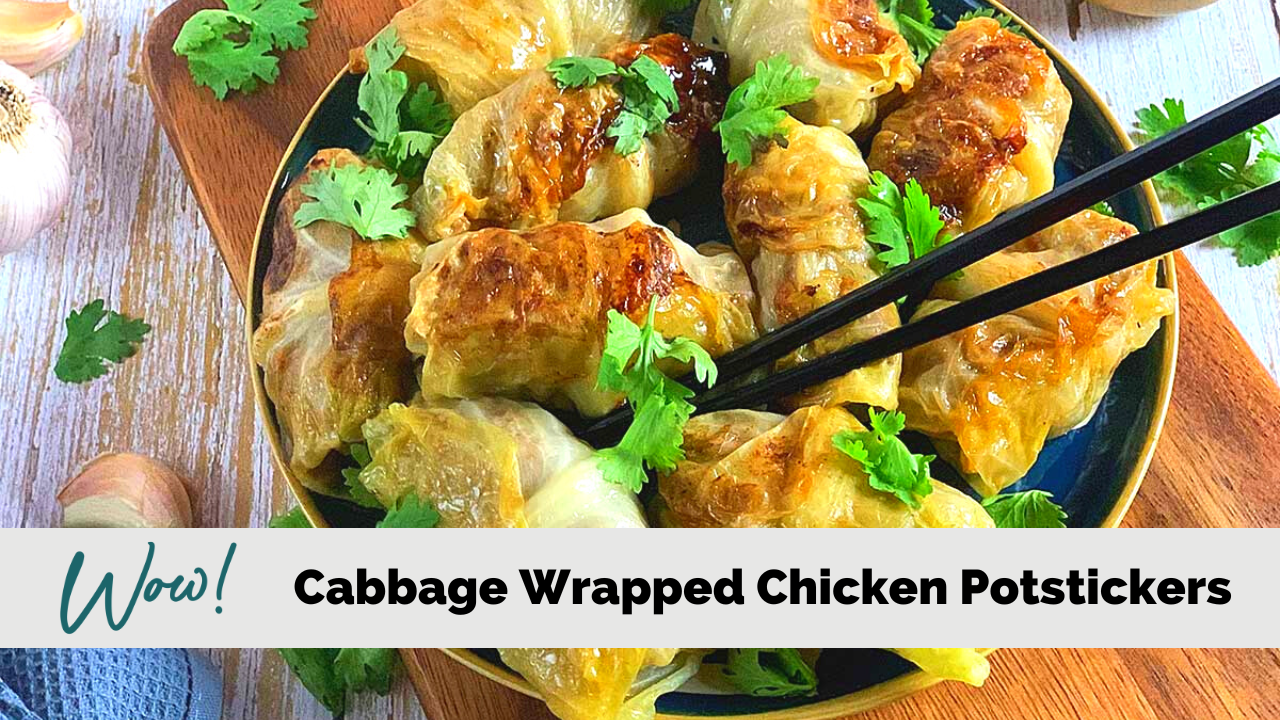 Image of Lean and Green Cabbage Wrapped Chicken Potstickers