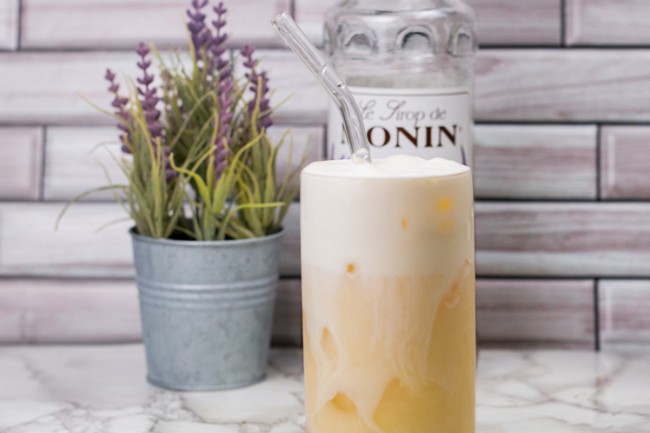 Image of Iced Lemon Turmeric Tea with Lavender Cold Foam