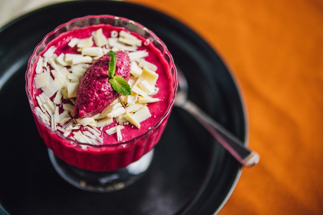 Image of Beetroot and White Chocolate Pudding