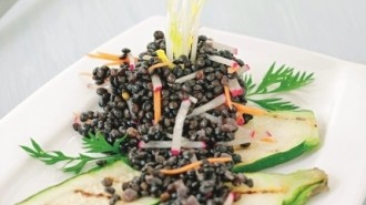 Image of Belugalinsen-Salat mit gegrillter Zucchini