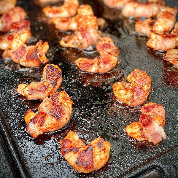 Bacon-wrapped Pineapple Habanero Shrimp