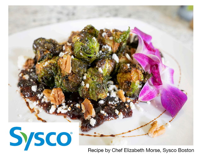 Blueberry Bourbon and Goat Cheese Brussel Sprouts