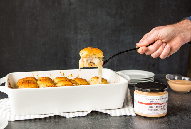 Cheesy Corned Beef Sliders