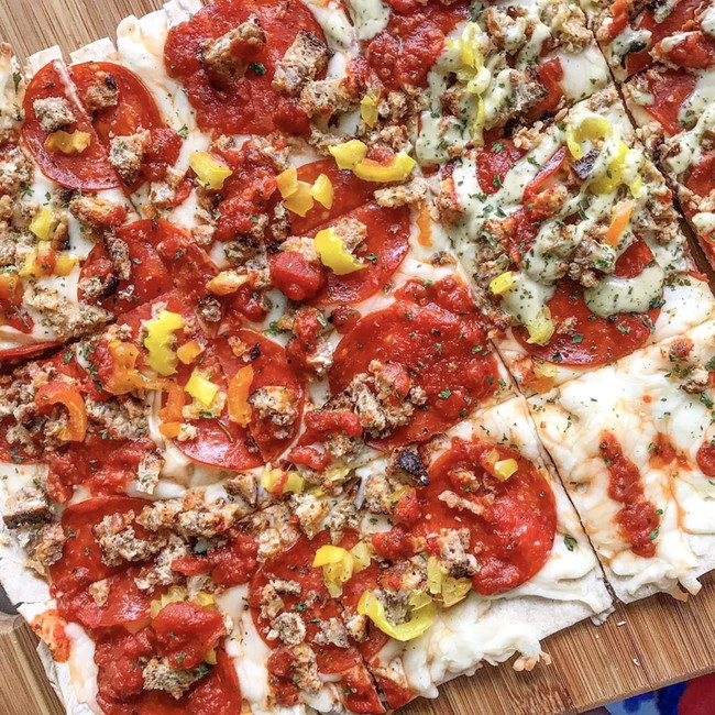 Keto Pesto Pizza