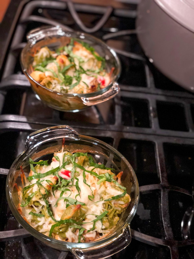 Sausage Pesto Tortellini Bake
