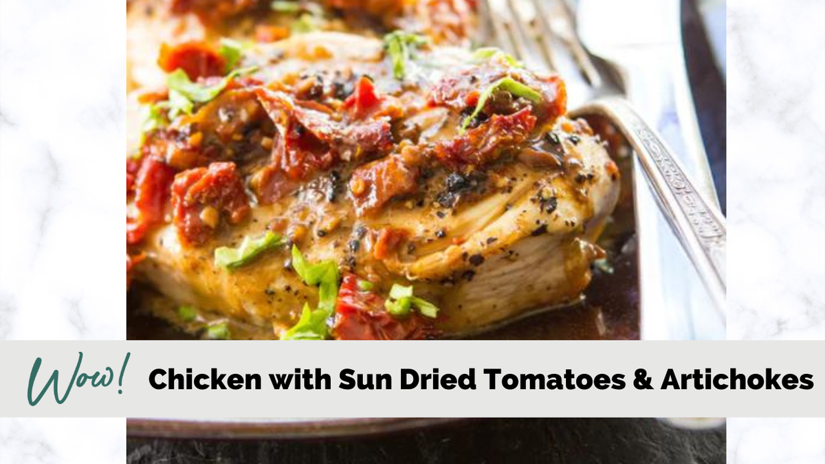 Chicken with Sun Dried Tomatoes & Artichokes (slow cooker)