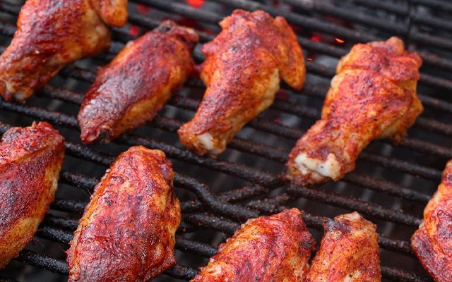 Image of Place wings on cool side of the grill & cook...