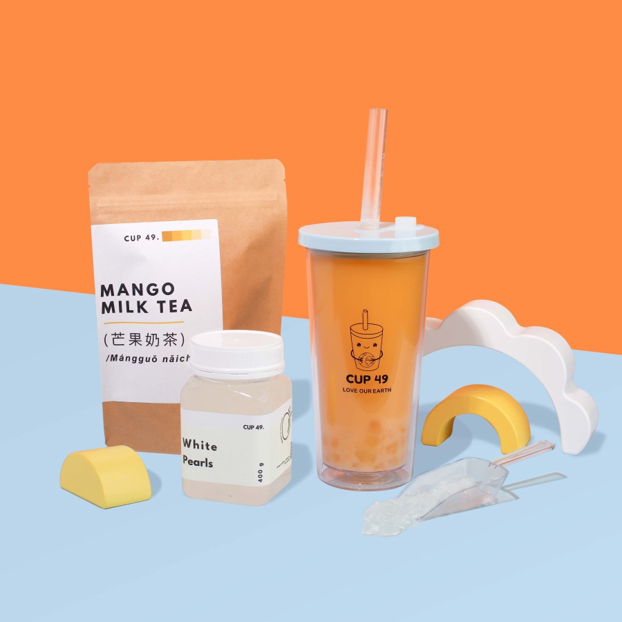 How To Make Mango Milk Bubble Tea 