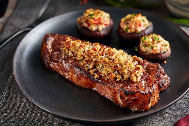 Image of Pecan-Crusted Strip Steak